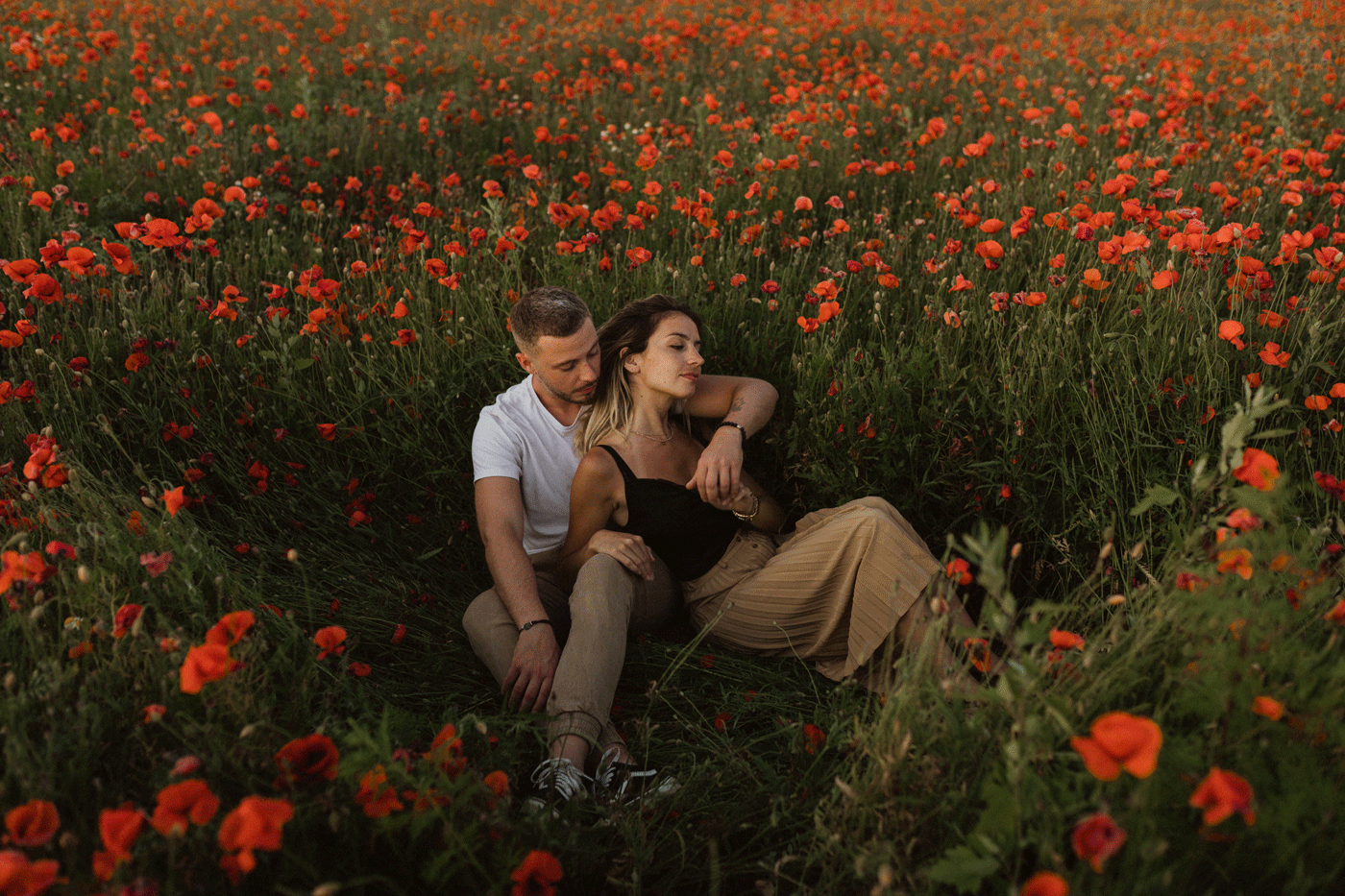 Poppy Field Couple Session